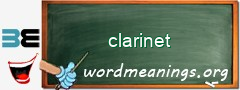 WordMeaning blackboard for clarinet